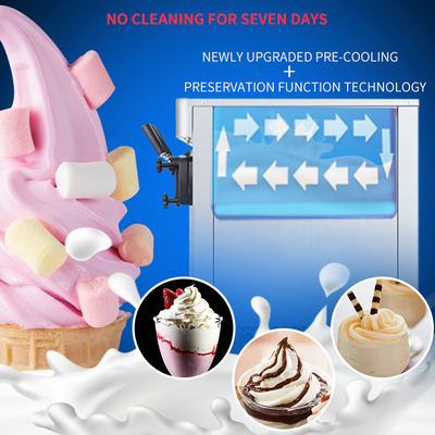 Big Capacity Touch Screen Stainless Steel Soft Ice Cream Machine BT-F648