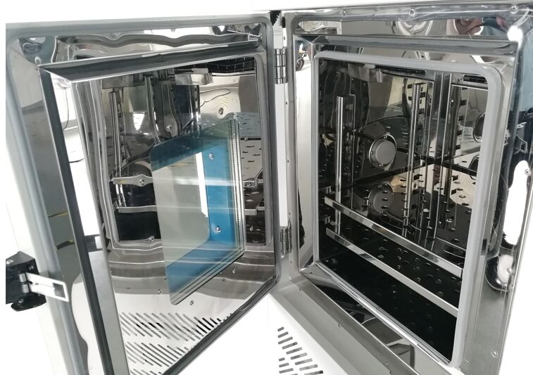 अत्याधुनिक छोटे उच्च और निम्न तापमान परीक्षण कक्ष उच्च प्रदर्शन नियंत्रक के साथ कॉम्पैक्ट और अंतरिक्ष बचत डिजाइन